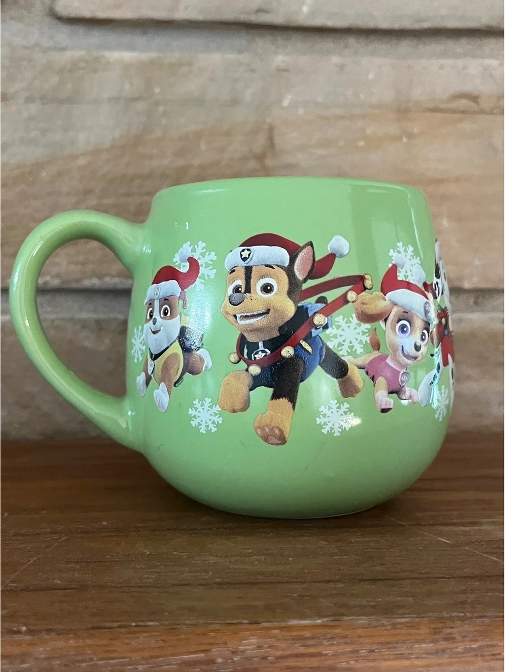 Green Paw Patrol Holiday Ceramic Mug with Christmas Characters, Microwave and  -